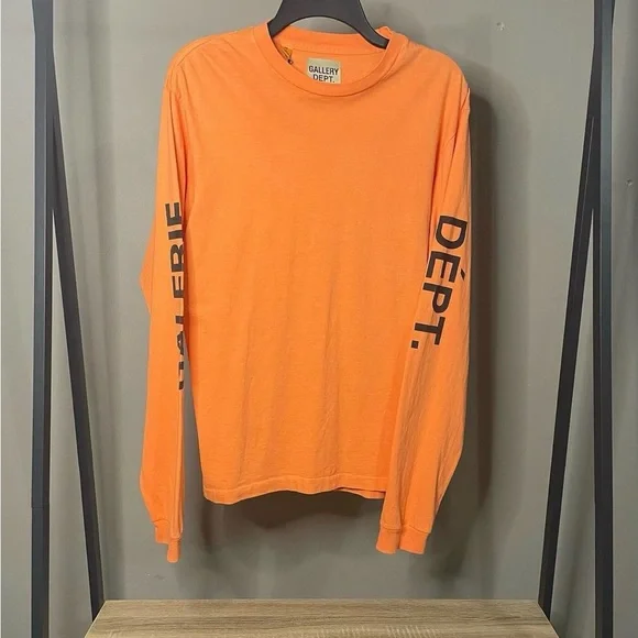 Gallery Dept Orange long sleeve shirt medium - Picture 4 of 4